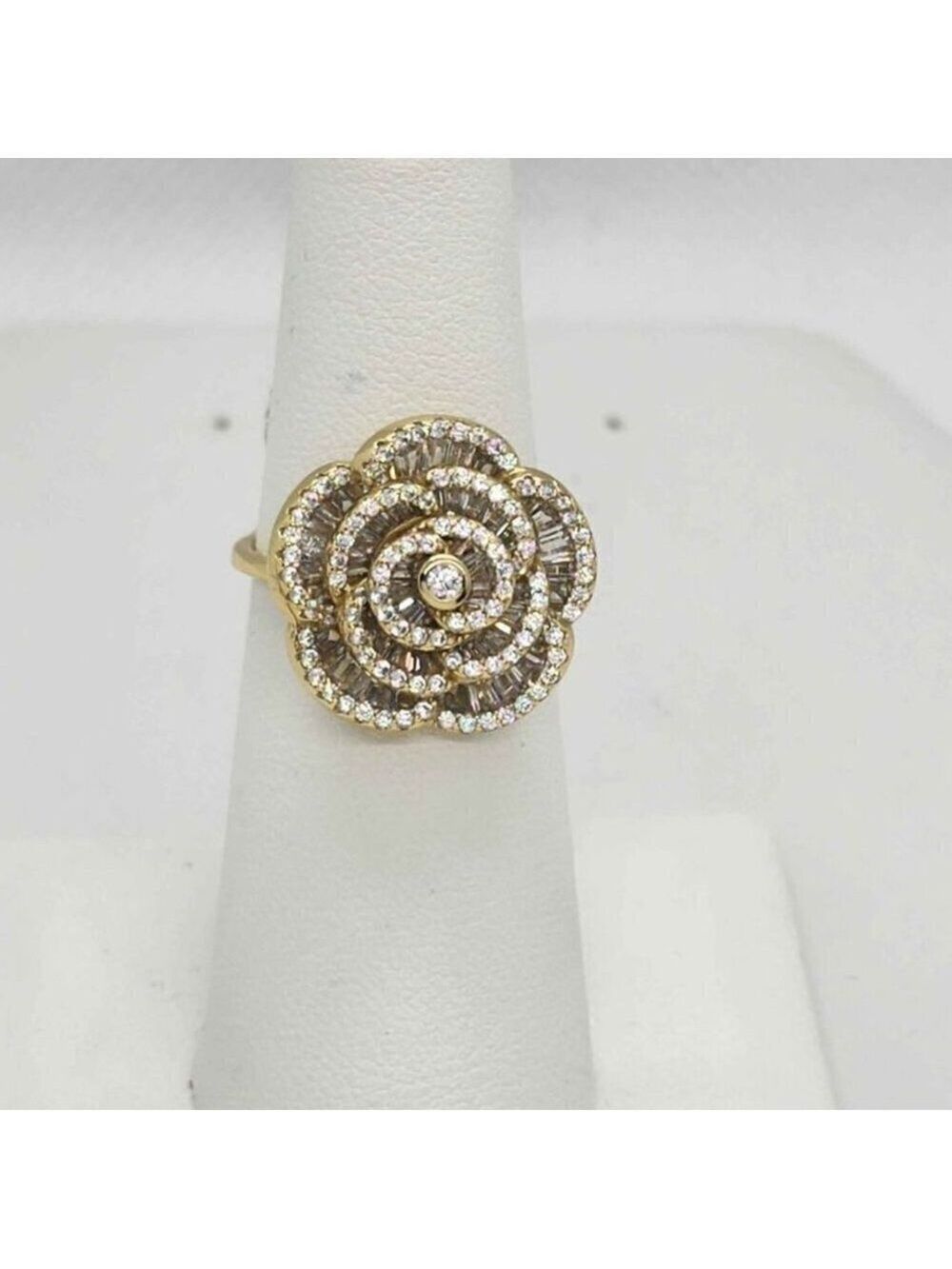Brand New   Sterling Silver 925 Double ROSE Ring